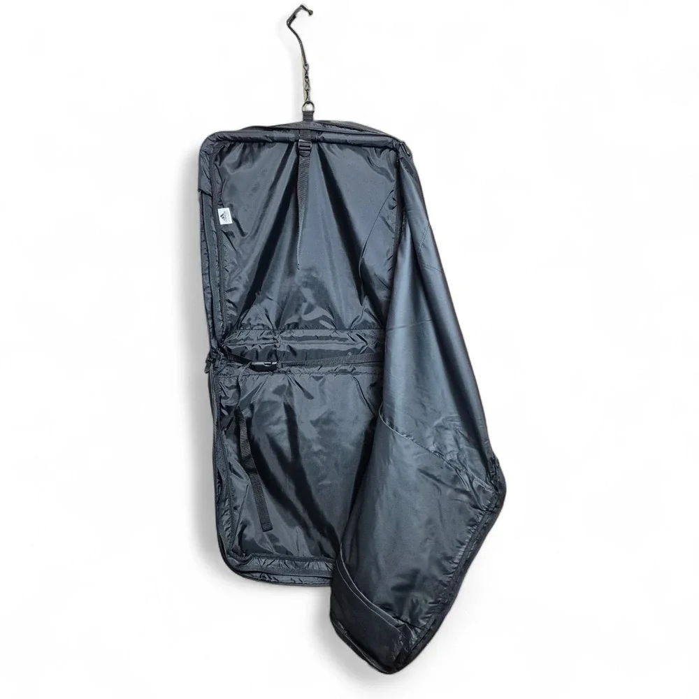Adidas Leather Garment Bag Black Travel Suit Carrier Hanging‎ Business Luggage
